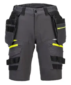 Portwest DX444 DX4 Detachable Holster Pocket Shorts in Metal Grey