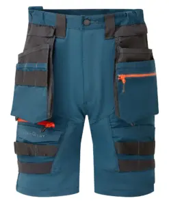 Portwest DX444 DX4 Detachable Holster Pocket Shorts in Metro Blue