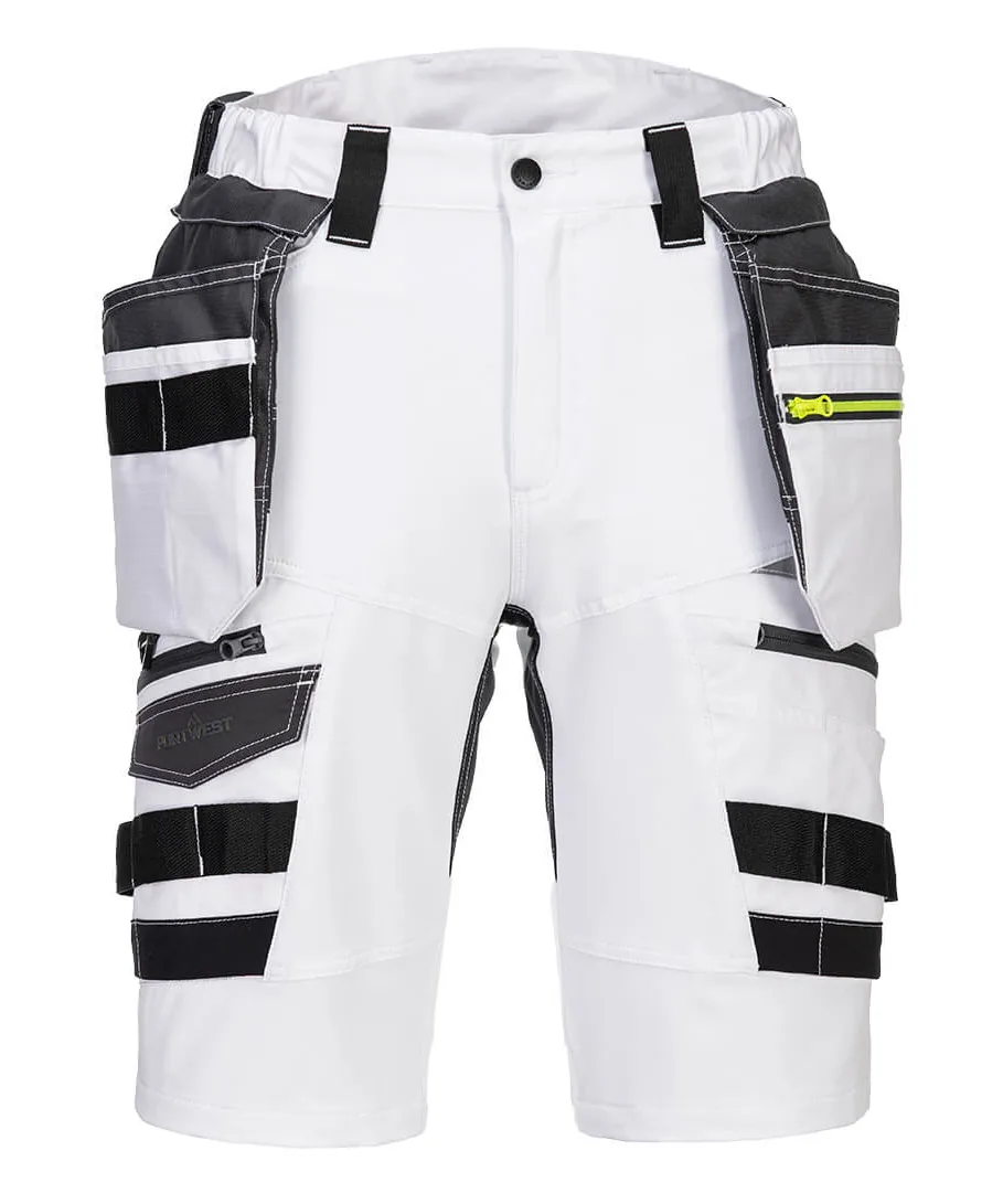 Portwest DX444 DX4 Detachable Holster Pocket Shorts in White