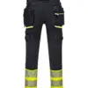 Portwest DX445 DX4 Hi-Vis Detachable Holster Pocket Class 1 Trousers in Yellow/Black