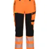 Portwest DX448 DX4 Hi-Vis Rain Trouser in Orange/Black
