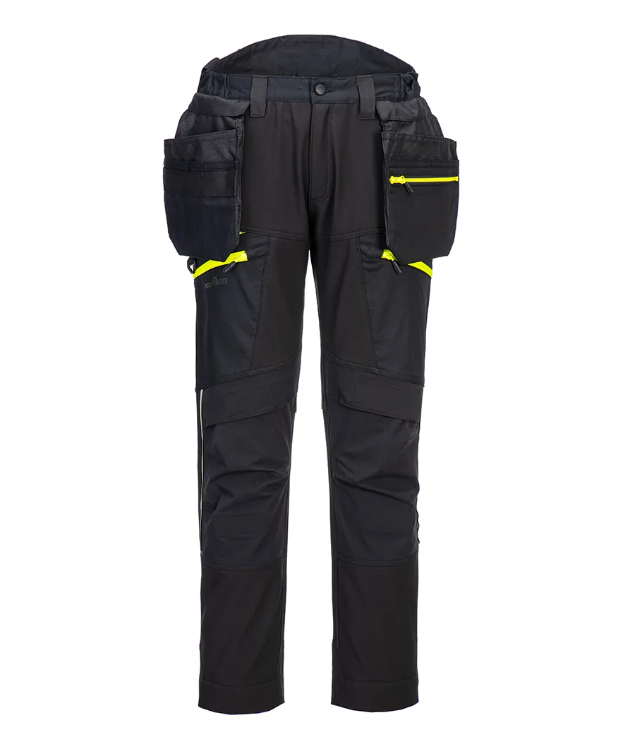 Portwest DX450 DX4 Softshell Holster Trousers (3L) in Black