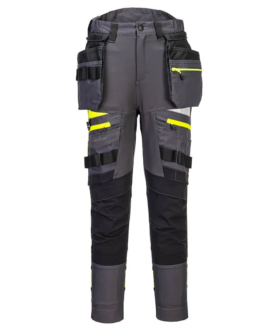 Portwest DX452 DX4 Women's Detachable Holster Pocket Trousers in Metal Grey