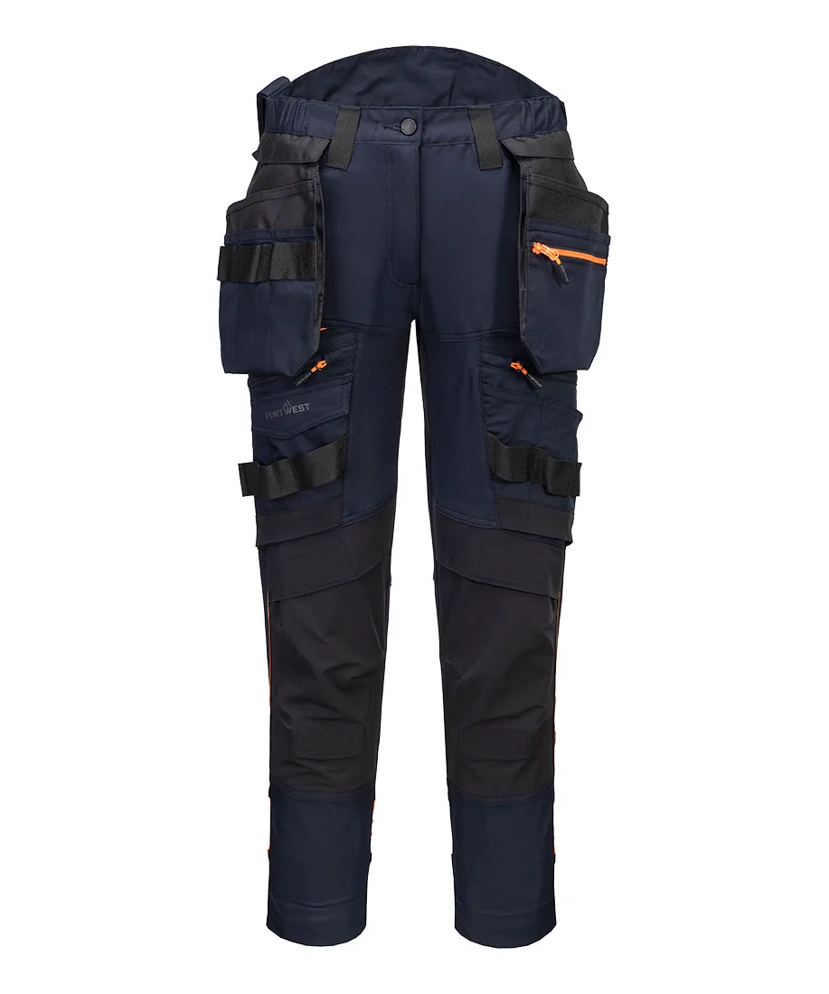 Portwest DX452 DX4 Women's Detachable Holster Pocket Trousers in Navy