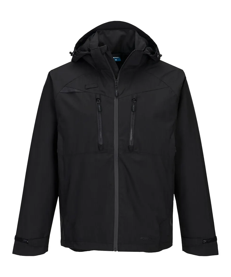 Portwest DX463 DX4 Rain Jacket in All Black
