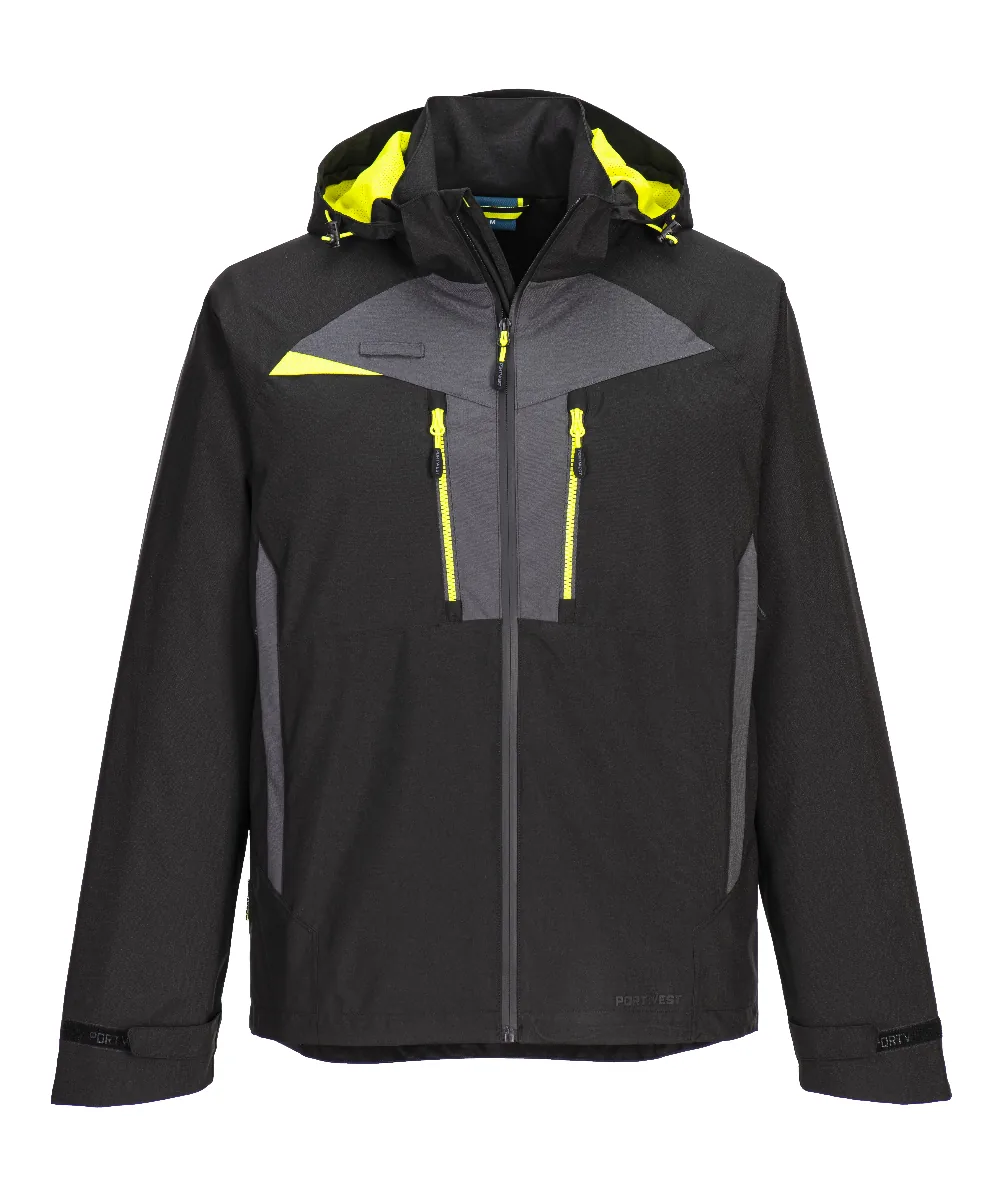 Portwest DX463 DX4 Rain Jacket in Black