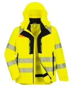 Portwest DX466 DX4 Hi-Vis 4-in-1 Jacket in Yellow/Black