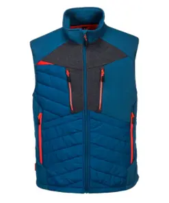 Portwest DX470 DX4 Hybrid Baffle Gilet in Metro Blue