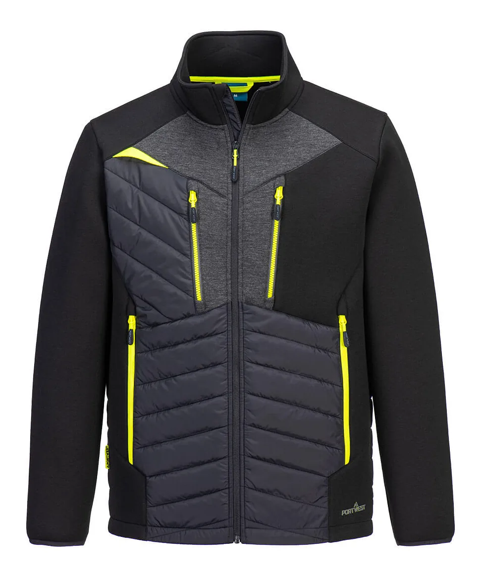Portwest DX471 DX4 Hybrid Baffle Jacket in Black