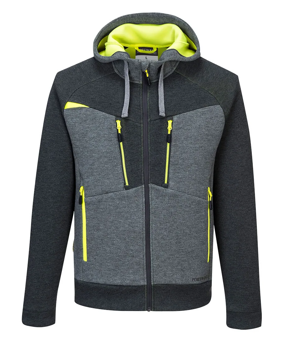 Portwest DX472 DX4 Zipped Hoodie in Metal Grey