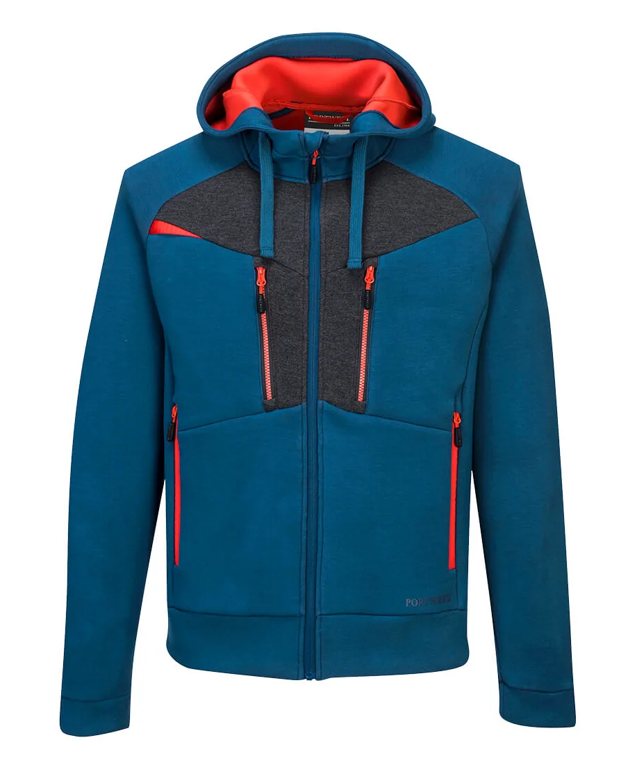 Portwest DX472 DX4 Zipped Hoodie in Metro Blue