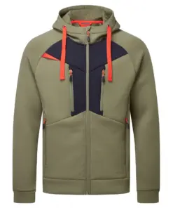 Portwest DX472 DX4 Zipped Hoodie in Moss Green