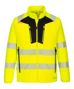 Portwest DX473 DX4 Hi-Vis Hybrid Baffle Jacket in Yellow/Black