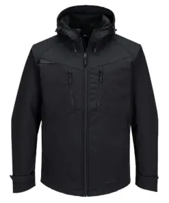 Portwest DX474 DX4 Hooded Softshell (3L) in All Black