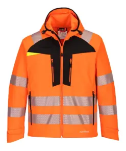 Portwest DX475 DX4 Hi-Vis Softshell (3L) in Orange/Black