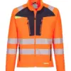 Portwest DX481 DX4 Hi-Vis Lightweight Stretch Work Jacket in Orange/Black