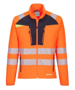 Portwest DX481 DX4 Hi-Vis Lightweight Stretch Work Jacket in Orange/Black