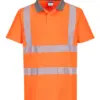 Portwest EC10 Eco Hi-Vis Polo Shirt Short Sleeve 6-Pack in Orange