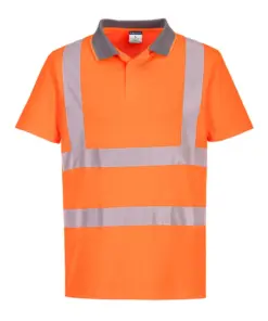 Portwest EC10 Eco Hi-Vis Polo Shirt Short Sleeve 6-Pack in Orange
