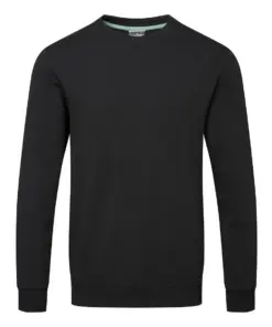 Portwest EC300 Cotton Recyclable Sweatshirt in Black