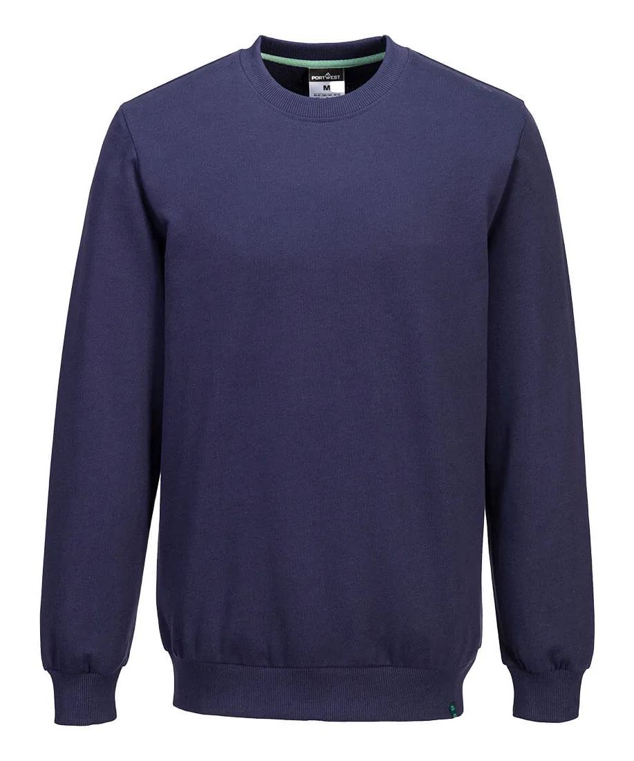 Portwest EC300 Cotton Recyclable Sweatshirt in Navy