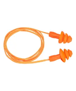 Portwest EP04 Reusable Corded TPR Ear Plugs 50-Pair Pack in Orange