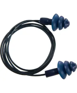 Portwest EP07 Detectable TPR Corded Ear Plugs 50-Pair Pack in Blue