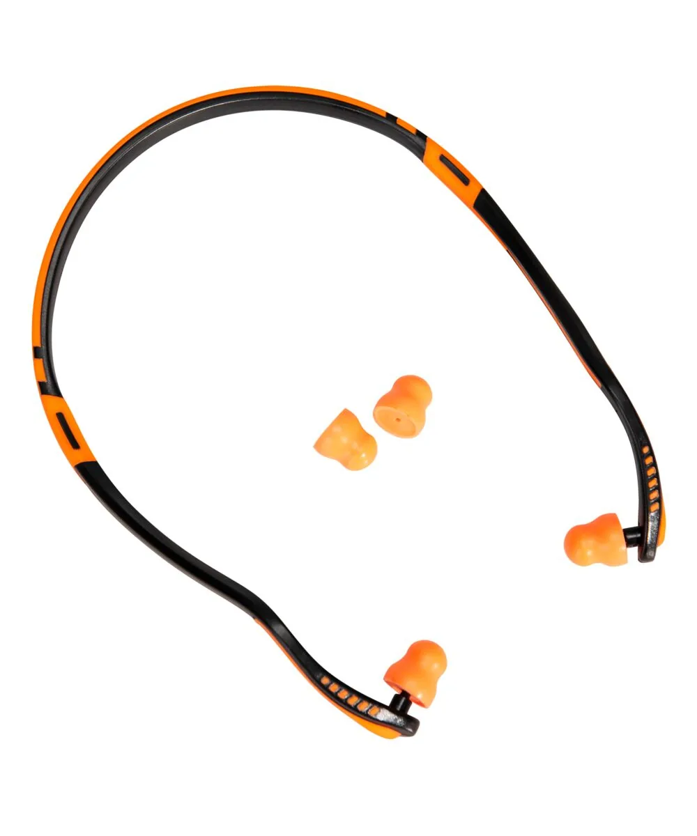 Portwest EP11 Easy Fit PU Ear Plugs Banded 2-Pair Pack in Orange