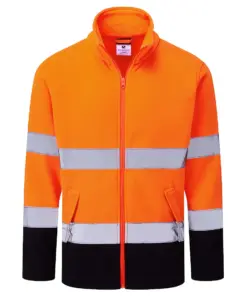 Portwest ES251 ES1 Essential Hi-Vis Contrast Fleece in Orange/Navy