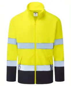 Portwest ES251 ES1 Essential Hi-Vis Contrast Fleece in Yellow/Navy