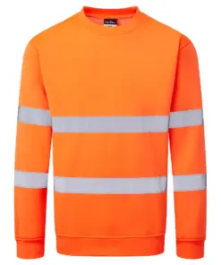 Portwest ES303 ES1 Essential Hi-Vis Sweatshirt in Orange