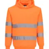 Portwest ES304 ES1 Essential Hi-Vis Hooded Sweatshirt in Orange