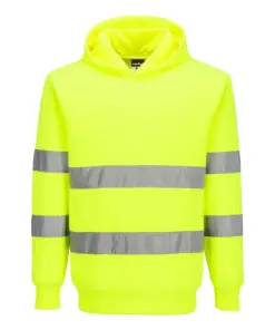 Portwest ES304 ES1 Essential Hi-Vis Hooded Sweatshirt in Yellow