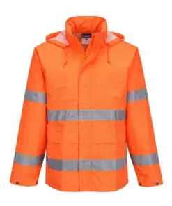Portwest ES440 ES1 Essential Hi-Vis Rain Jacket in Orange