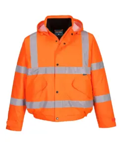 Portwest ES463 ES1 Essential Hi-Vis Winter Bomber Jacket in Orange