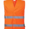 Portwest ES474 ES1 Essential Hi-Vis Two Band Vest in Orange