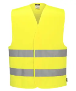 Portwest ES474 ES1 Essential Hi-Vis Two Band Vest in Yellow