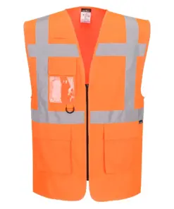 Portwest ES476 ES1 Essential Hi-Vis Executive Vest in Orange
