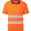 Portwest ES477 ES1 Essential Hi-Vis Polo Shirt Short Sleeve in Orange