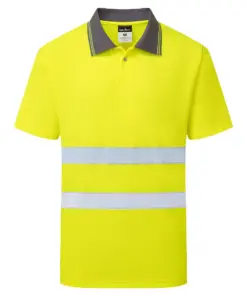 Portwest ES477 ES1 Essential Hi-Vis Polo Shirt Short Sleeve in Yellow
