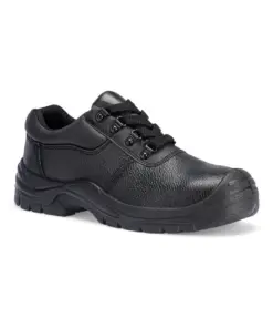 Portwest ESF02 Steel Split Leather Low Shoe S1P FO SR in Black