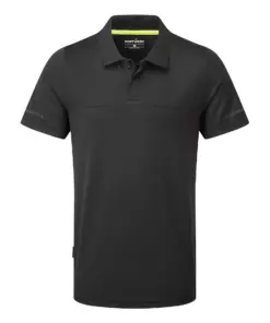 Portwest EV410 EV4 Lightweight Polo Shirt Short Sleeve in Black