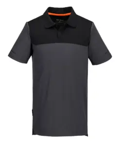 Portwest EV410 EV4 Lightweight Polo Shirt Short Sleeve in Metal Grey