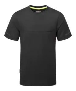 Portwest EV411 EV4 Lightweight T-Shirt Short Sleeve in Black