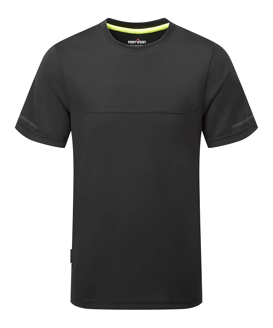 Portwest EV411 EV4 Lightweight T-Shirt Short Sleeve in Black
