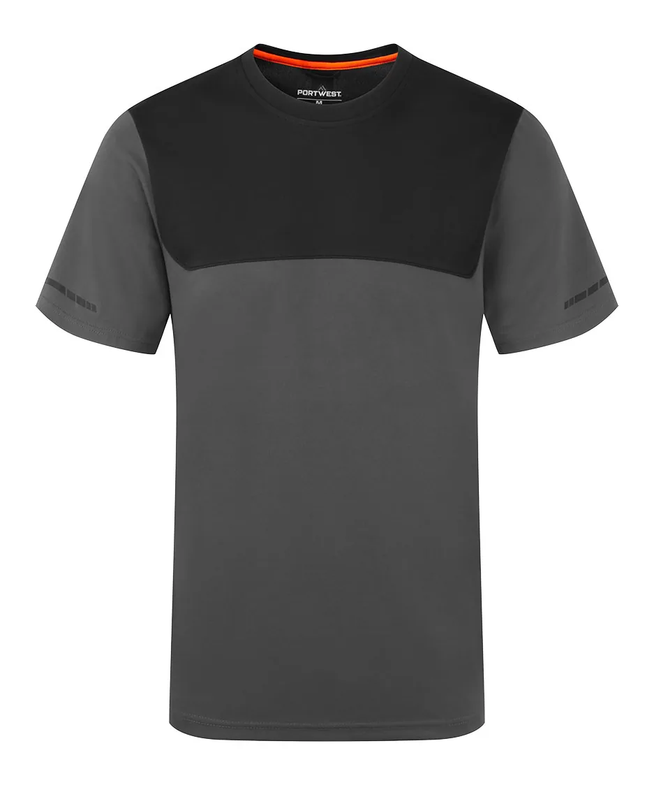 Portwest EV411 EV4 Lightweight T-Shirt Short Sleeve in Metal Grey