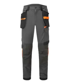 Portwest EV440 EV4 Stretch Detachable Holster Trousers in Metal Grey