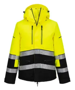 Portwest EV467 EV4 Hi-Vis Winter Jacket in Yellow/Black