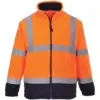 Portwest F301 Hi-Vis Contrast Fleece in Orange/Navy
