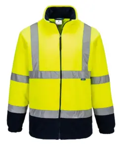 Portwest F301 Hi-Vis Contrast Fleece in Yellow/Navy